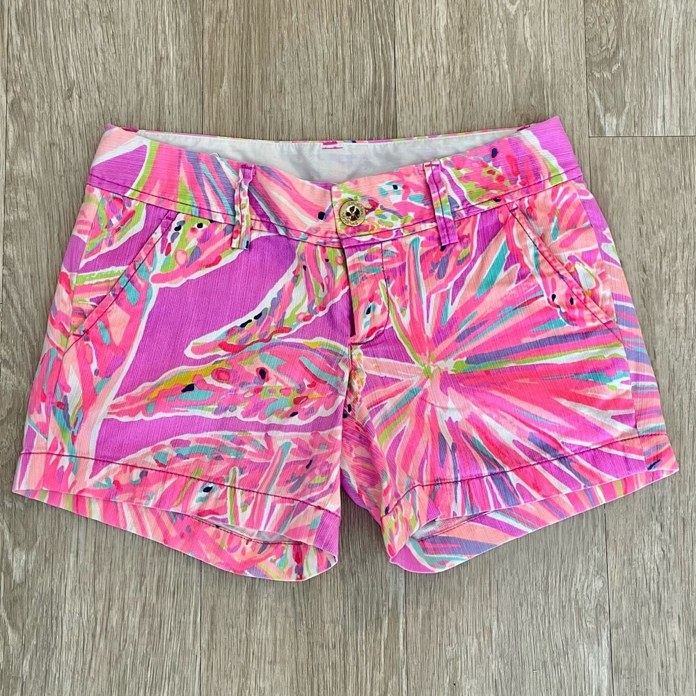 Lilly Pulitzer Callahan Amethyst Sunseeker Print Stretch Shorts Size 00